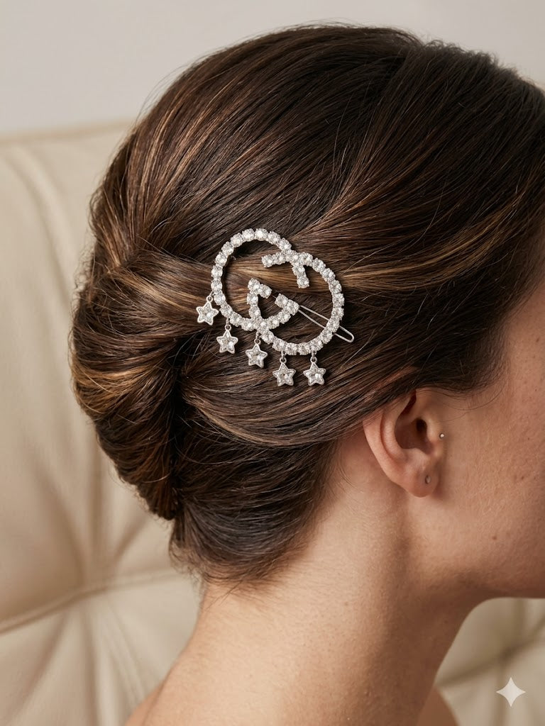 Crystal Star Interlocking Hair Clip