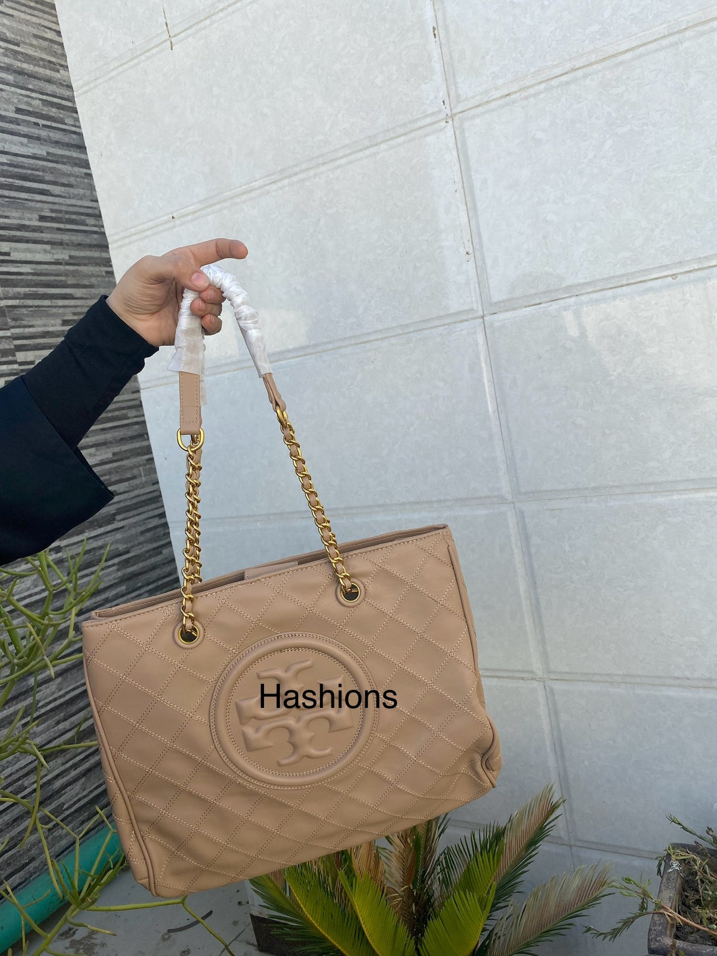 TB Diamond Pattern Tote Bag
