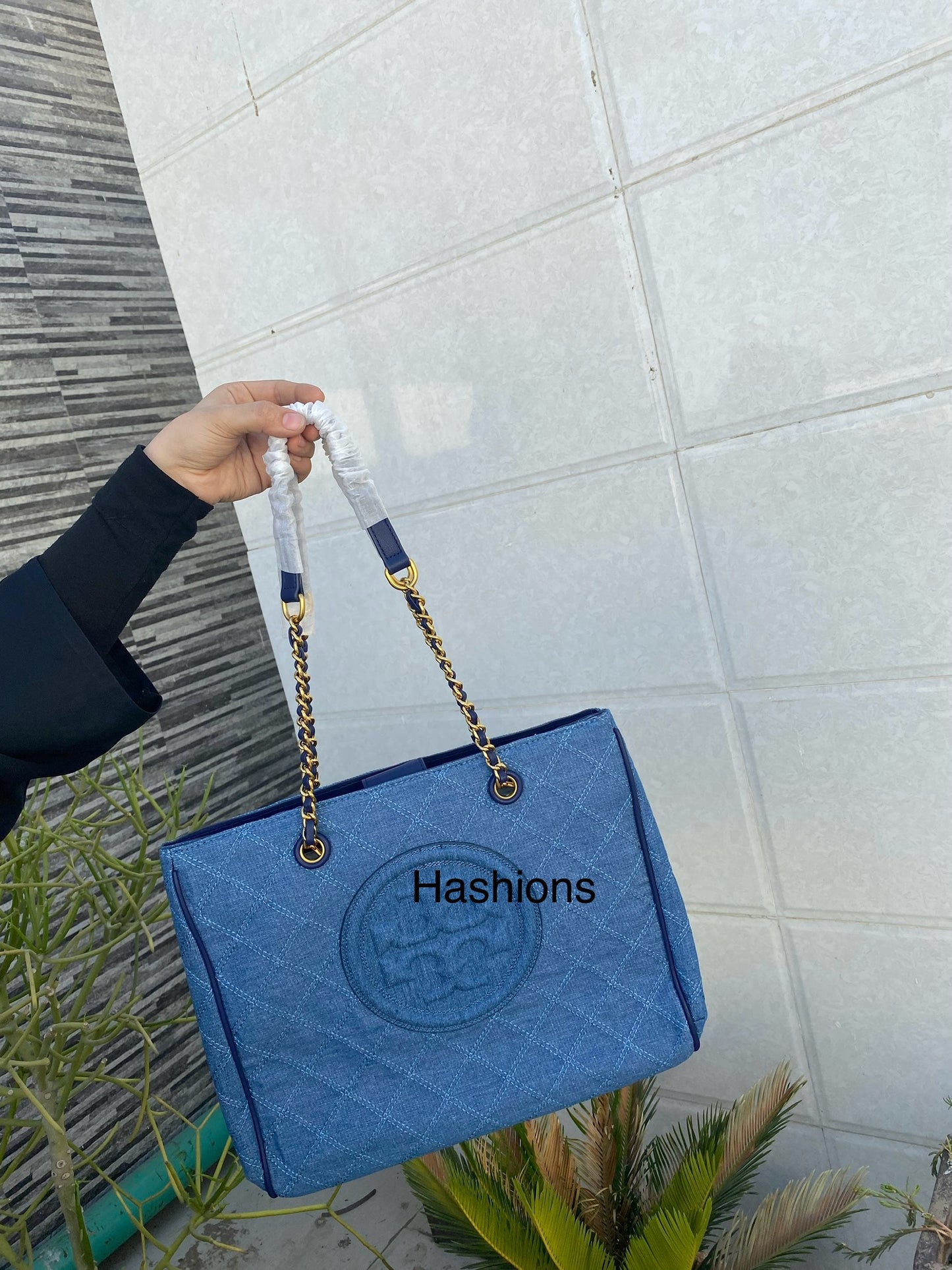 TB Diamond Pattern Tote Bag