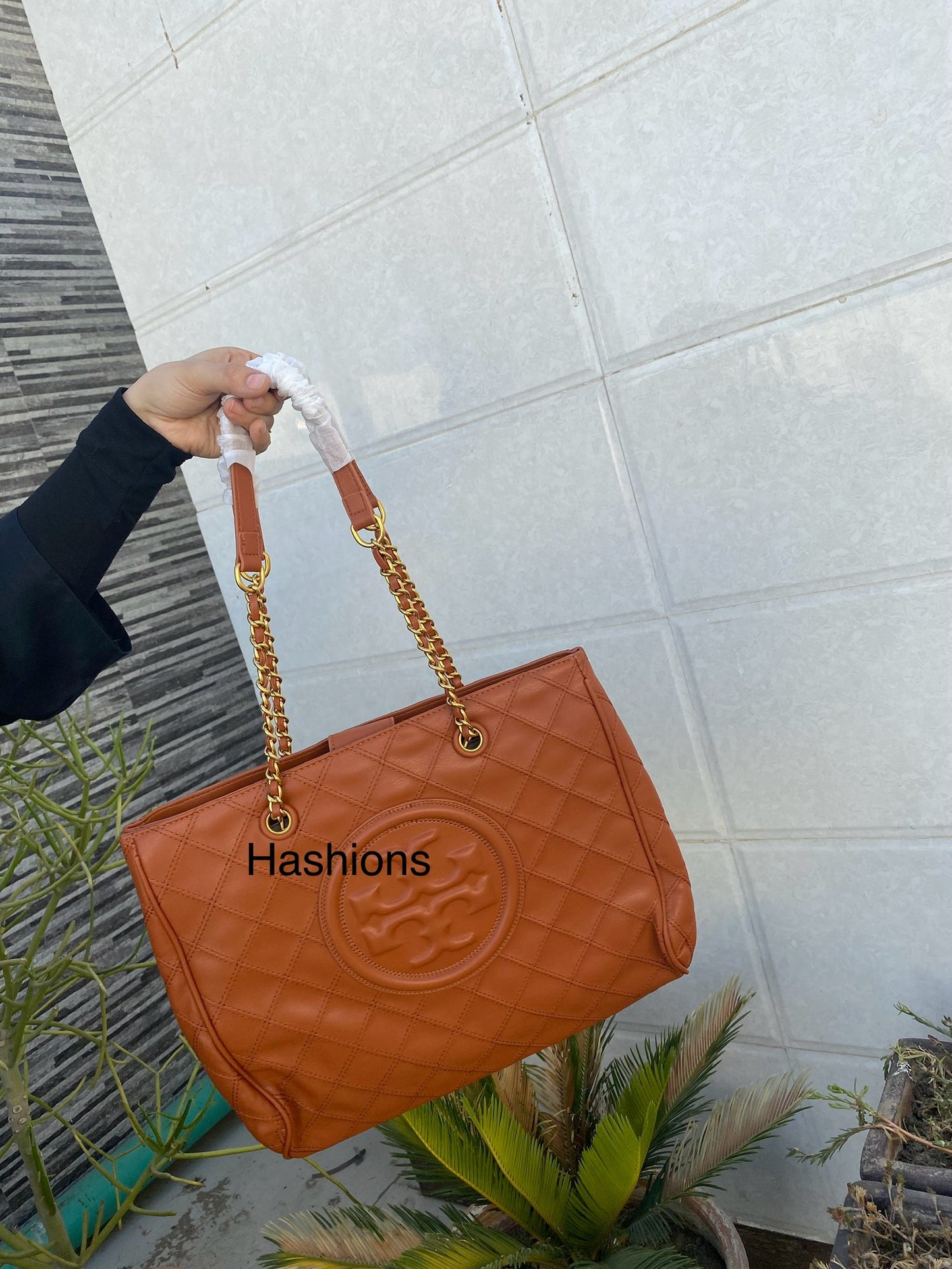 TB Diamond Pattern Tote Bag