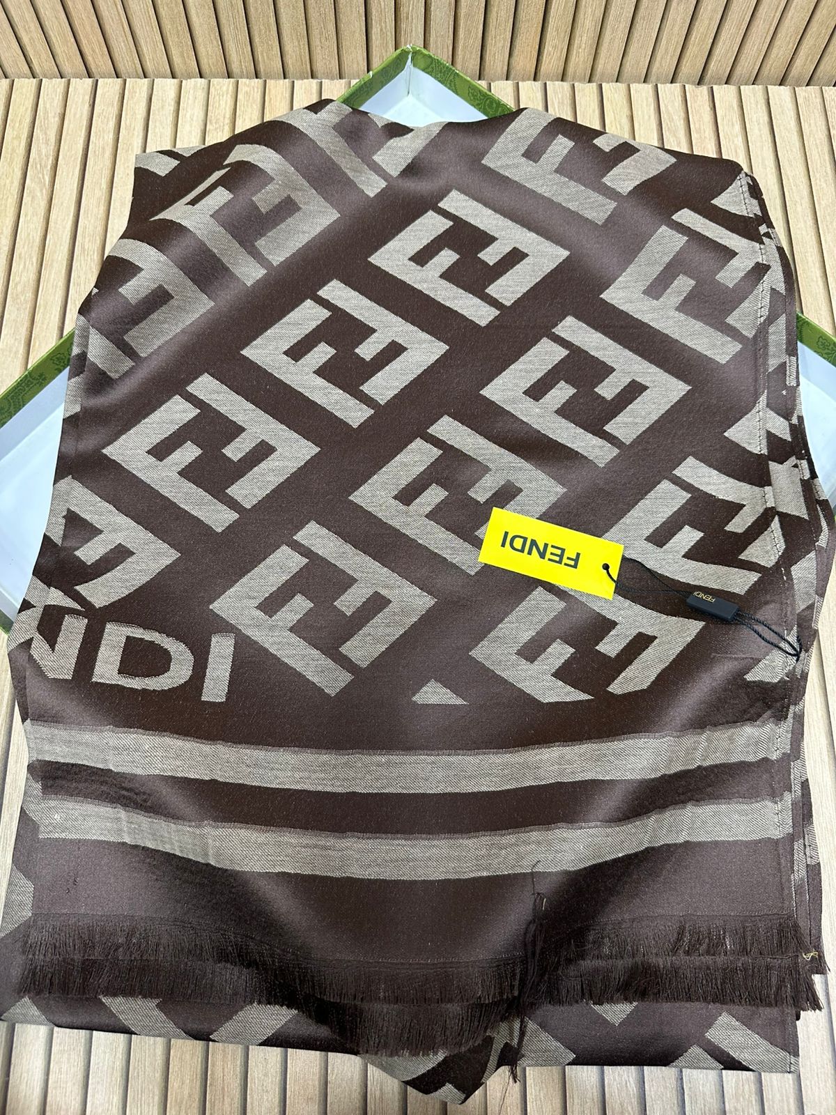 Luxury Monogram-Style Silk Scarf for Women – Lightweight Silk Scarf