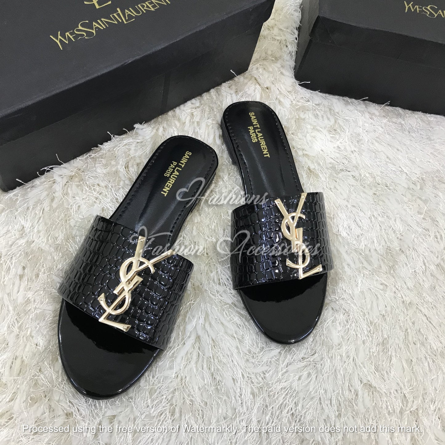 YSL Croc Flats