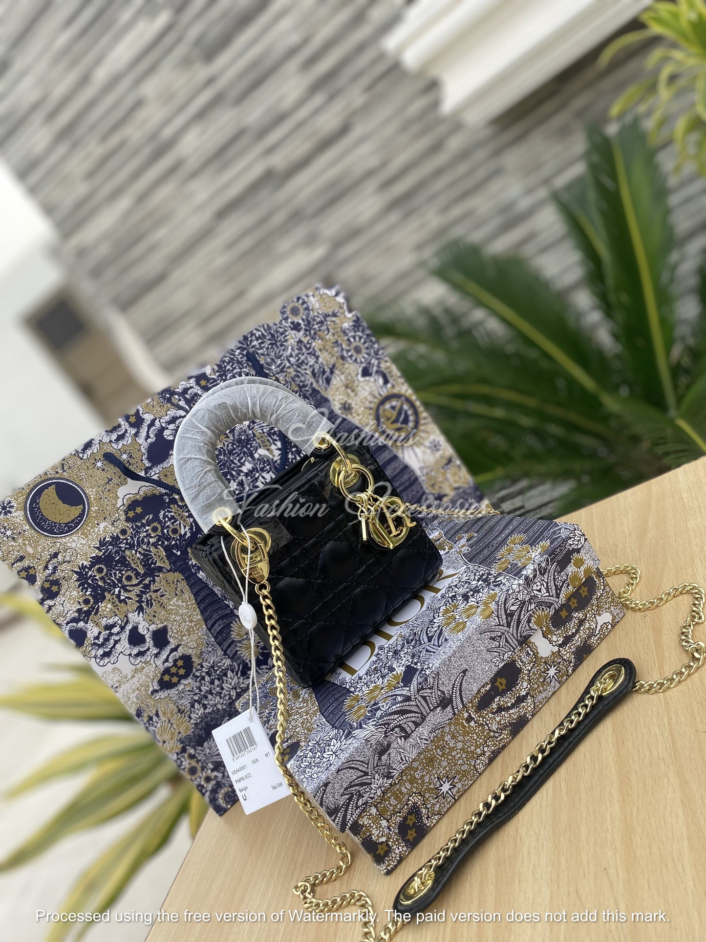 Lady Dior Mini Handbag Black