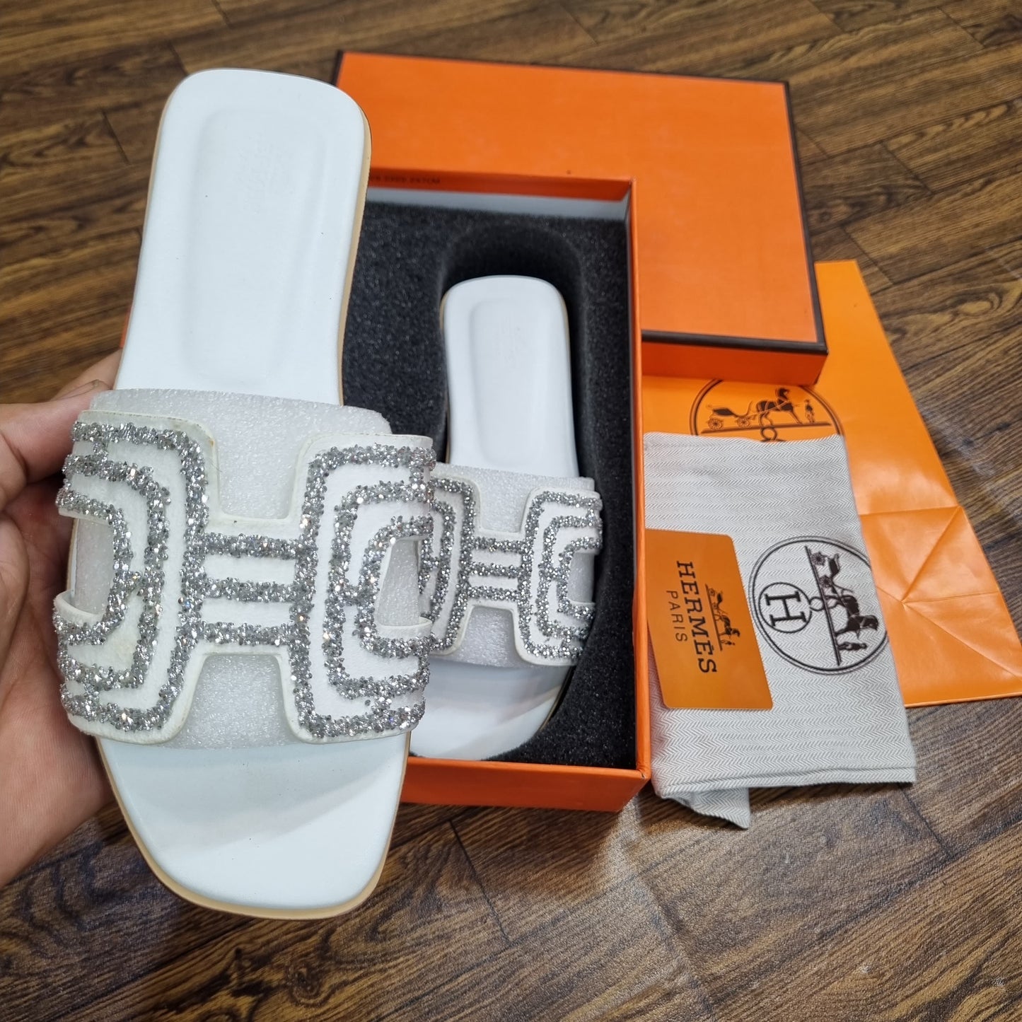 Glitter Top HERMES Flats