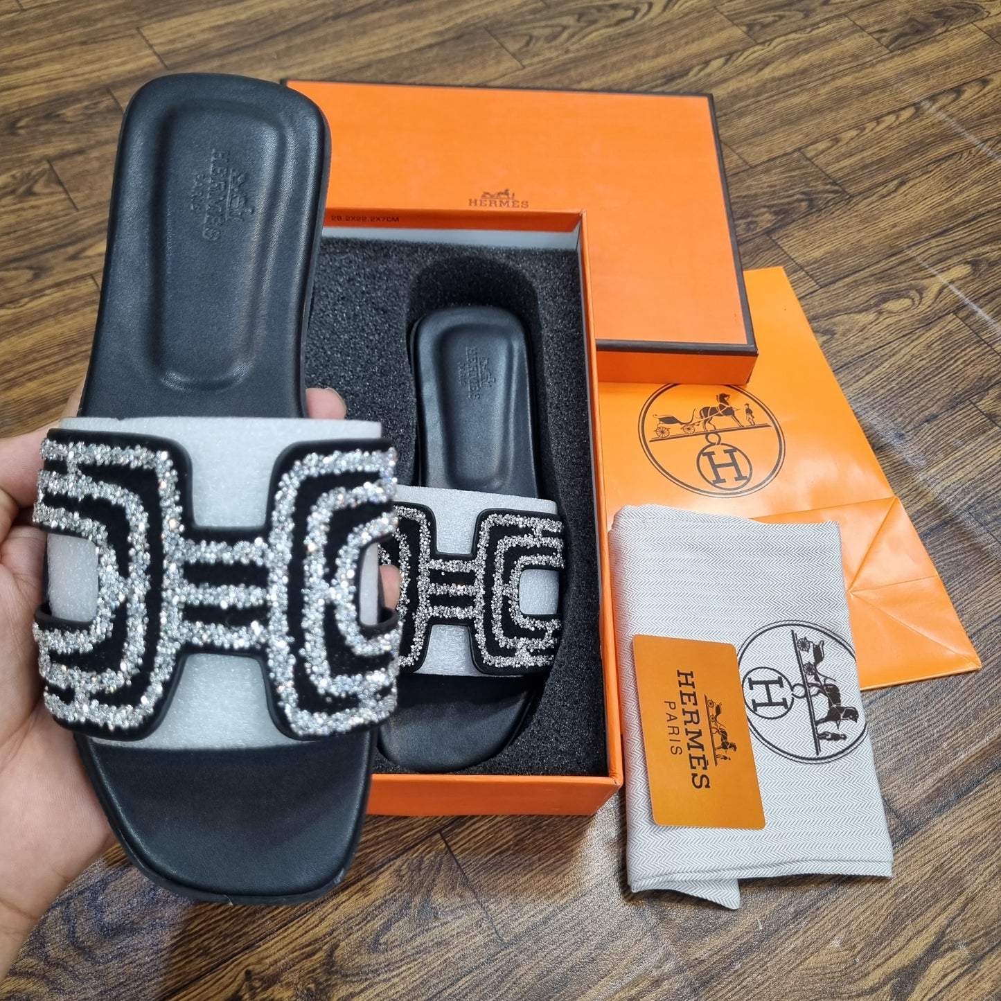 Glitter Top HERMES Flats