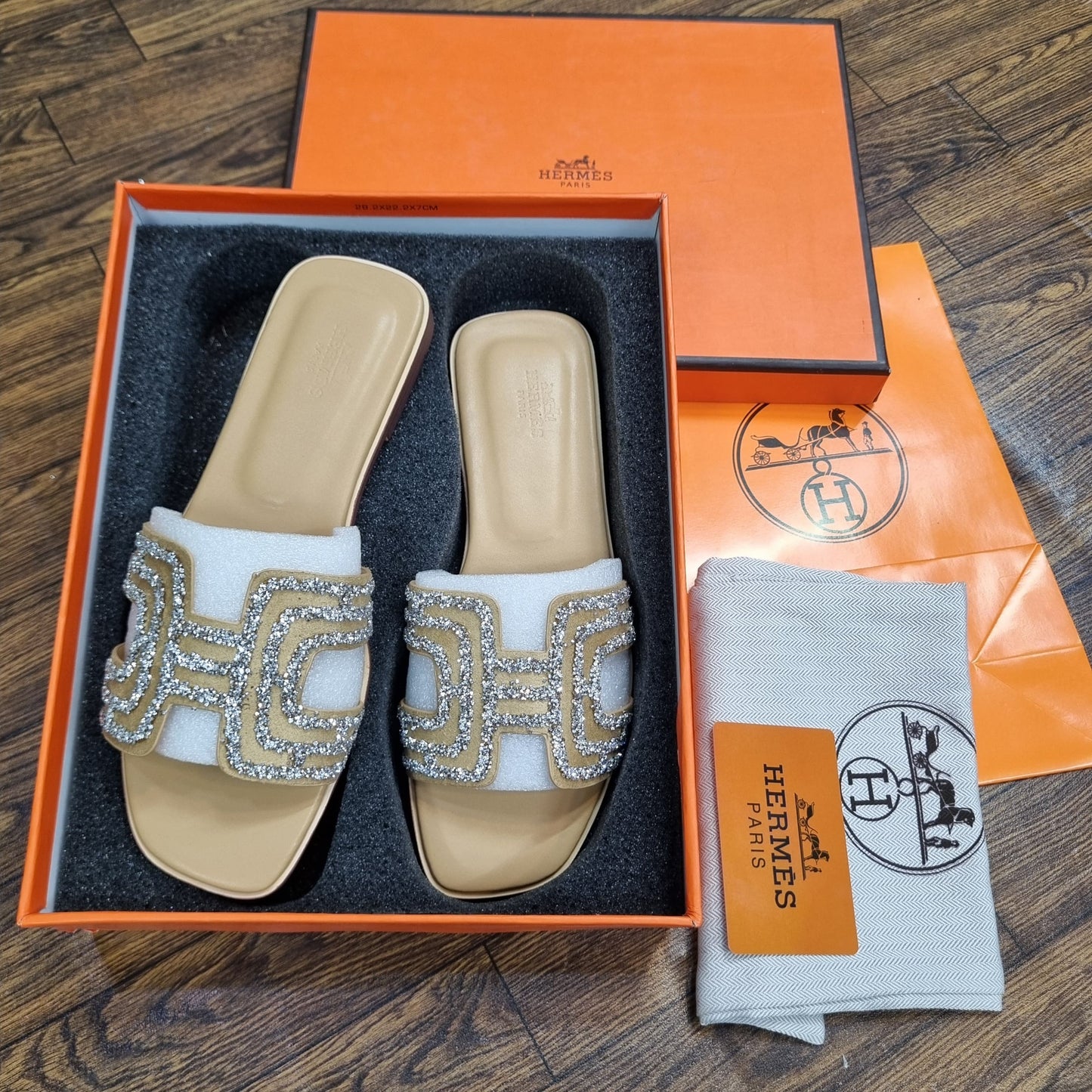 Glitter Top HERMES Flats