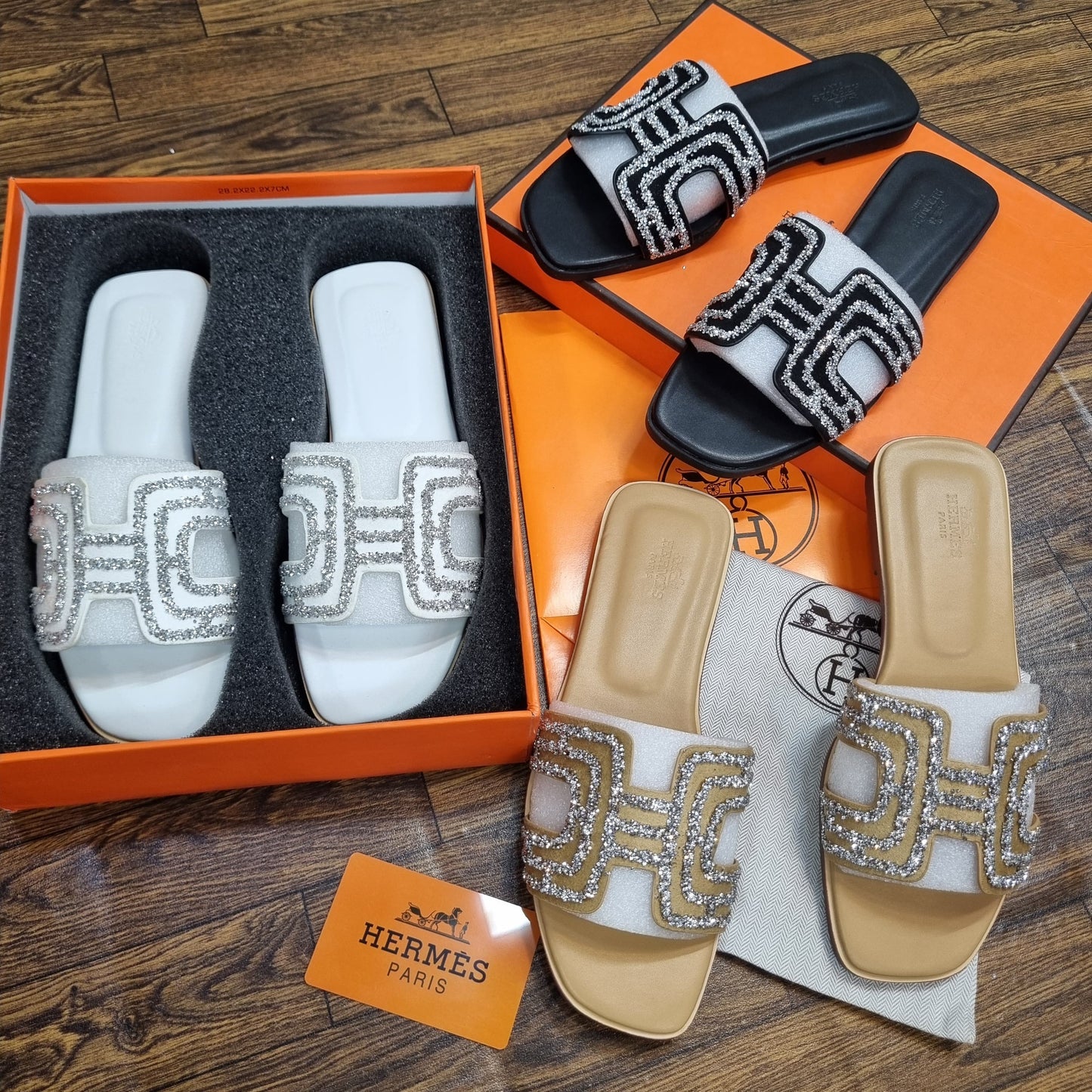 Glitter Top HERMES Flats