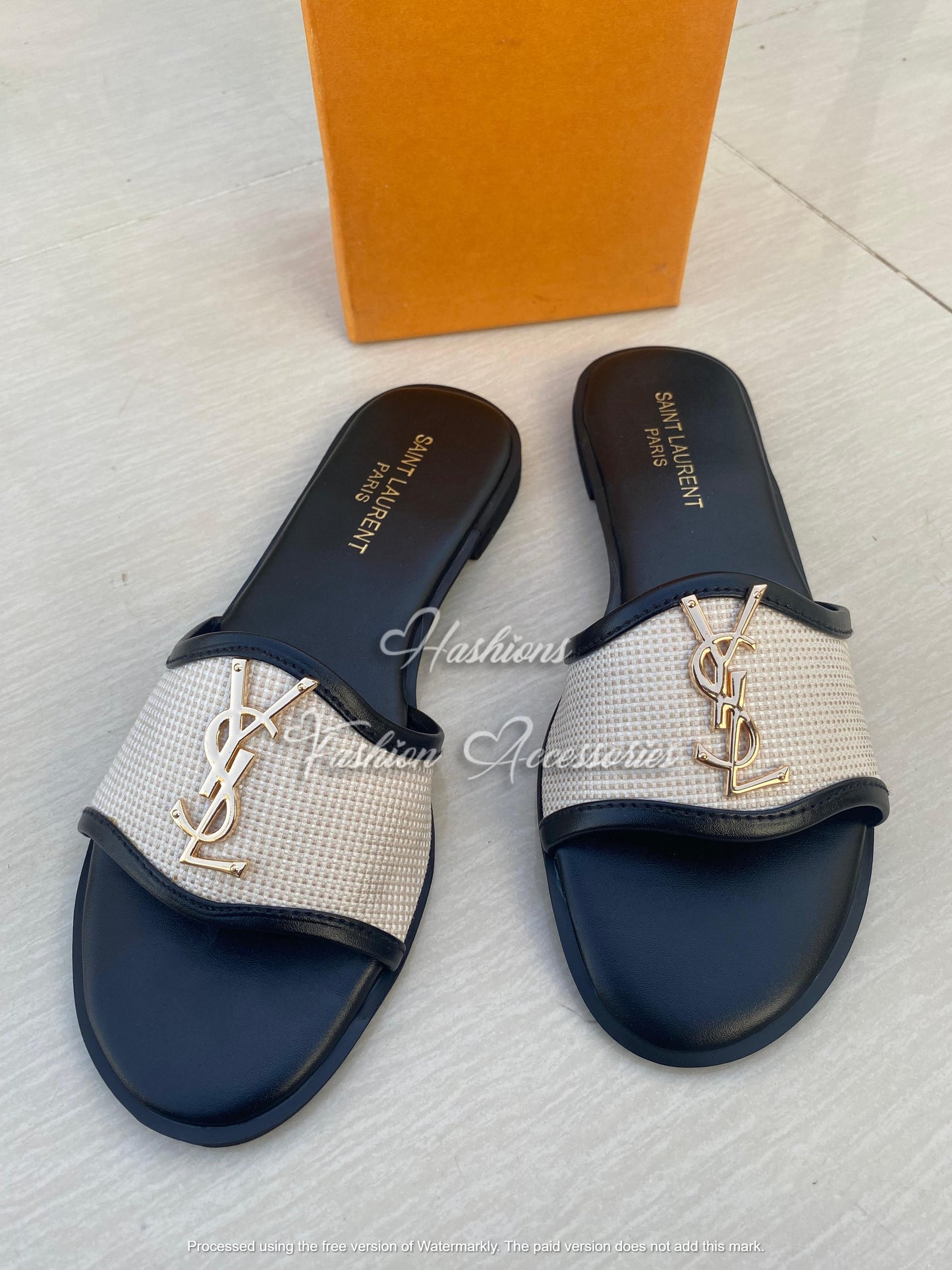 YSL Canvas Flats