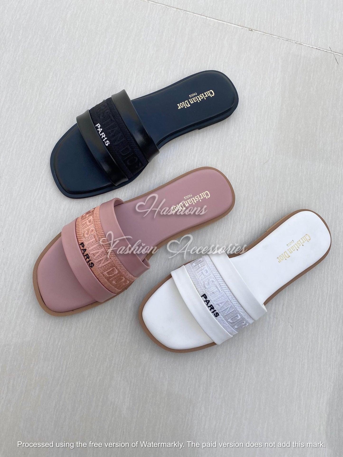 CD Embroidered Flats