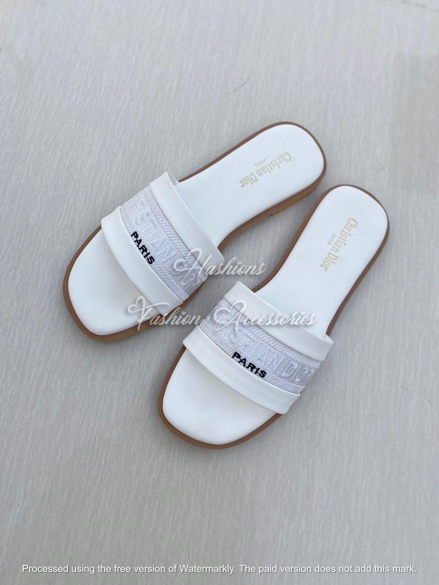 CD Embroidered Flats