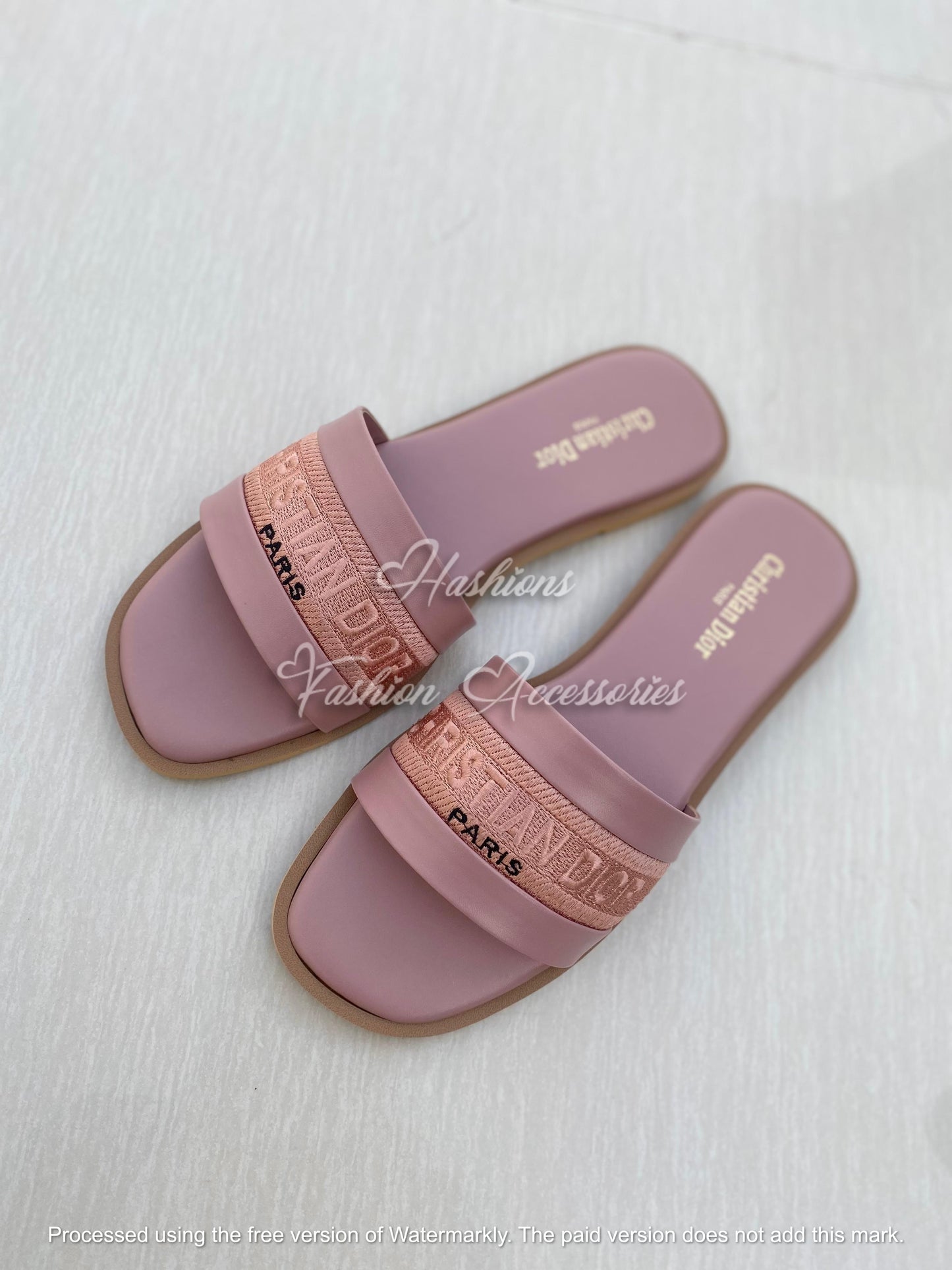CD Embroidered Flats