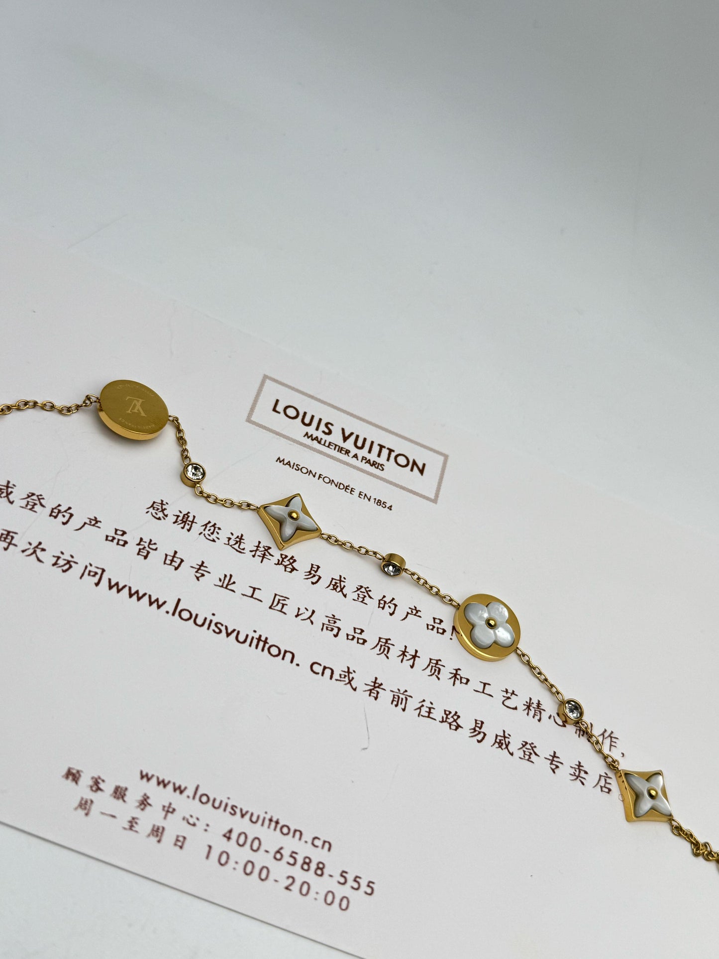 Rose Gold Enamel Clover Charm Bracelet | Minimal Luxury Chain for Women