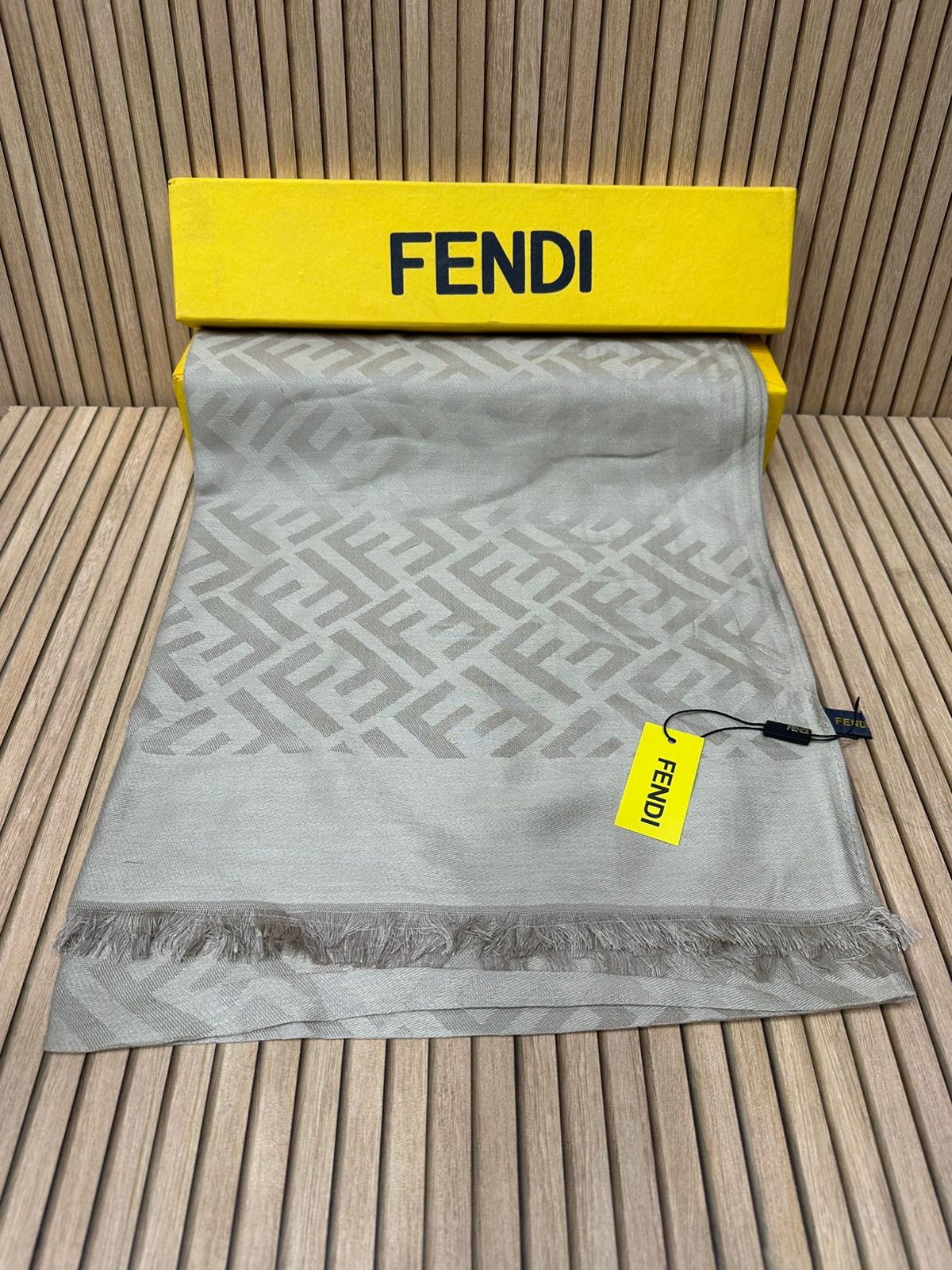 Luxury Geometric Monogram Soft-Weave Pashmina Scarf