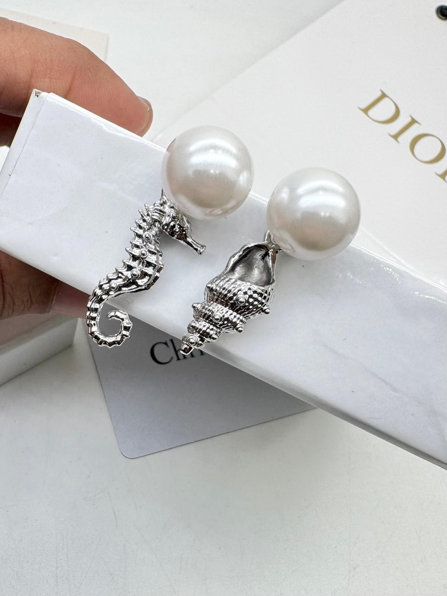 Pearl Seahorse Drop Earrings for Women | Ocean-Inspired Statement Jewelry