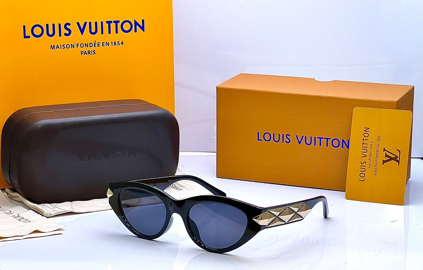 Sleek Oval Cat-Eye Sunglasses