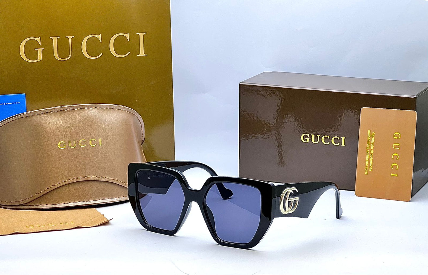 Luxury Oversized Geometric Sunglasses
