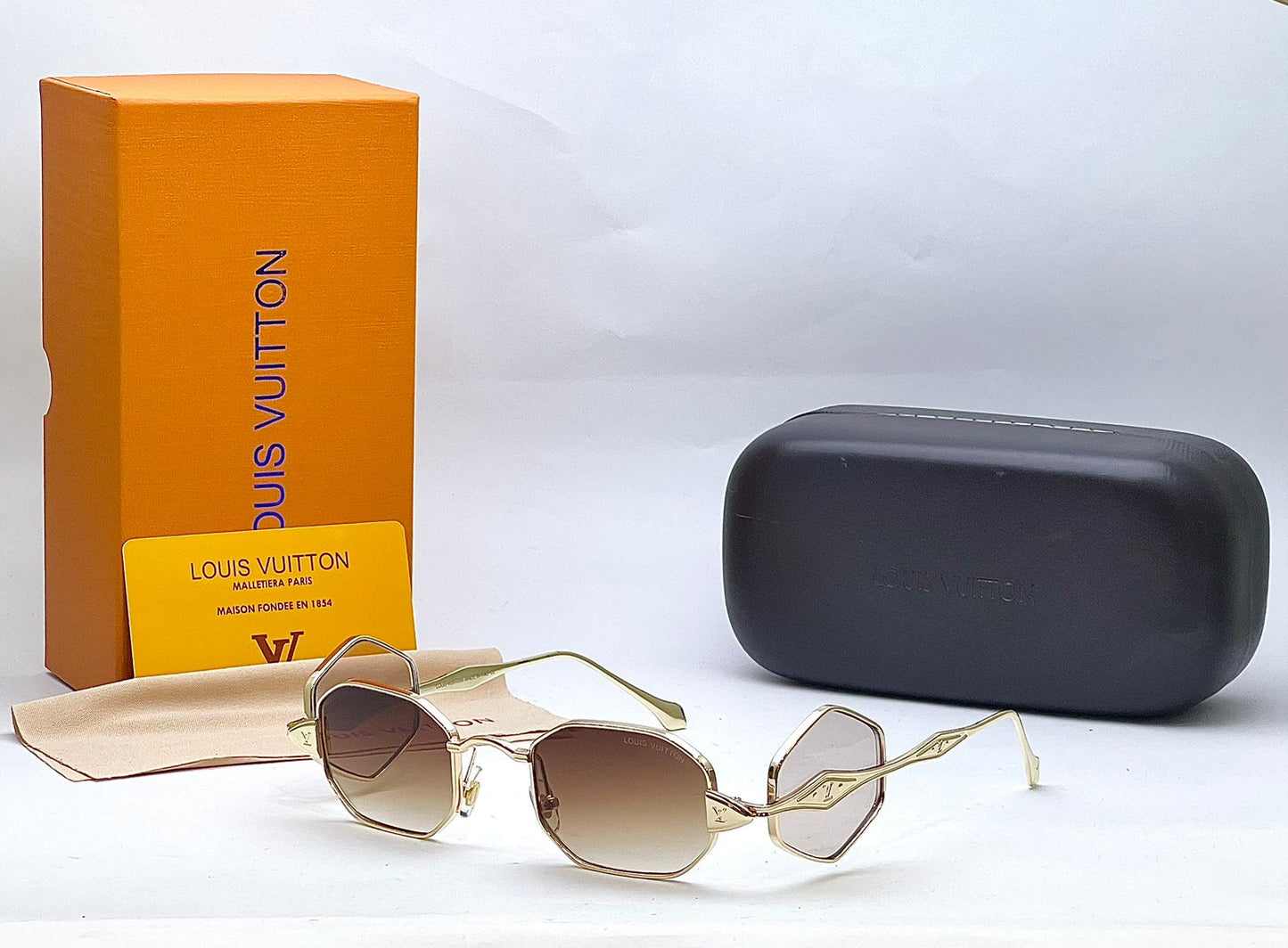 Geometric Hexagon Double-Lens Sunglasses