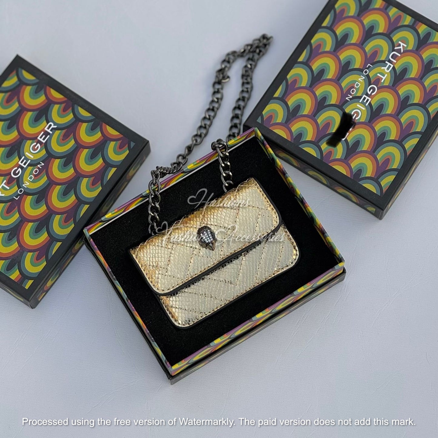 Quilted Mini Chain Wallet