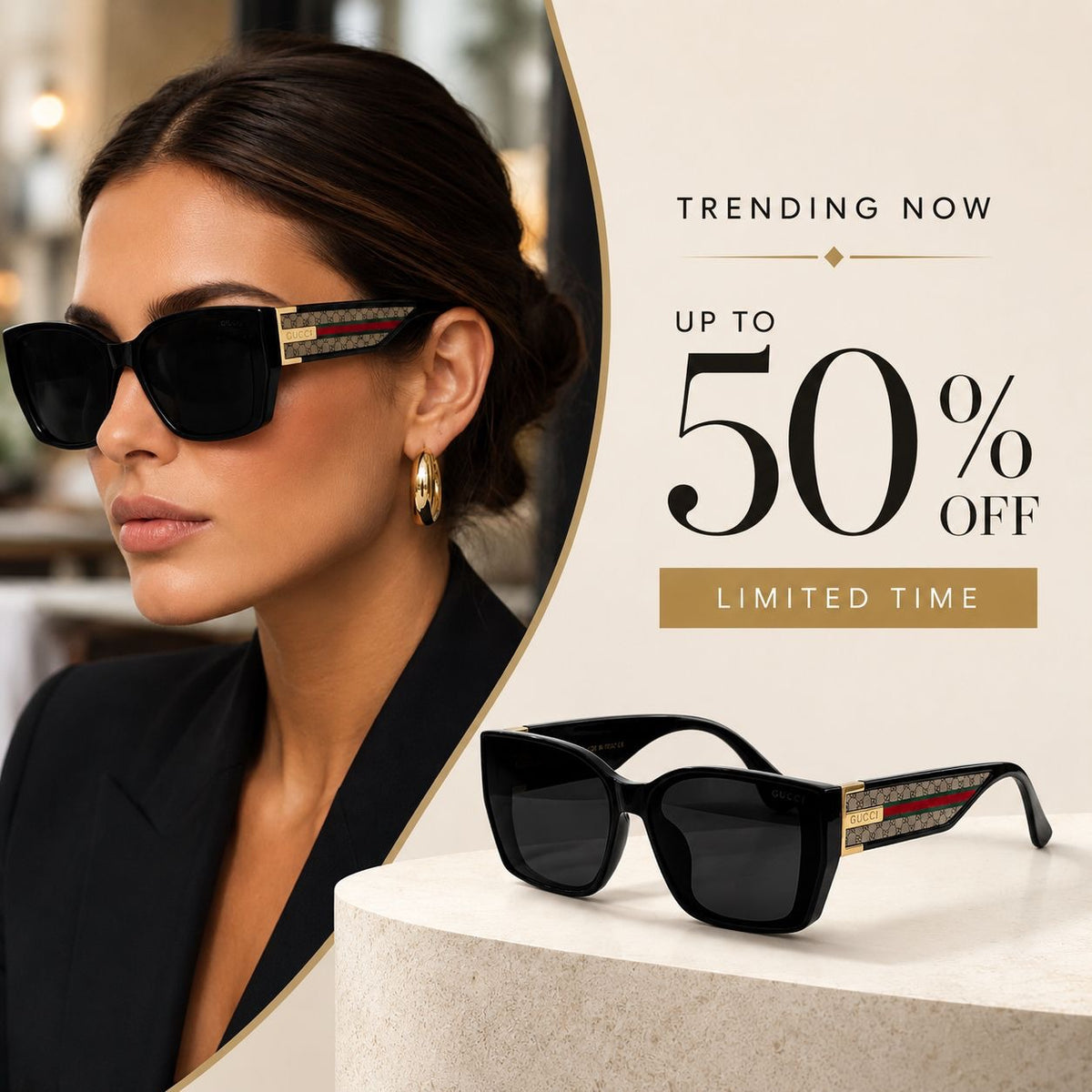 Black Square Sunglasses