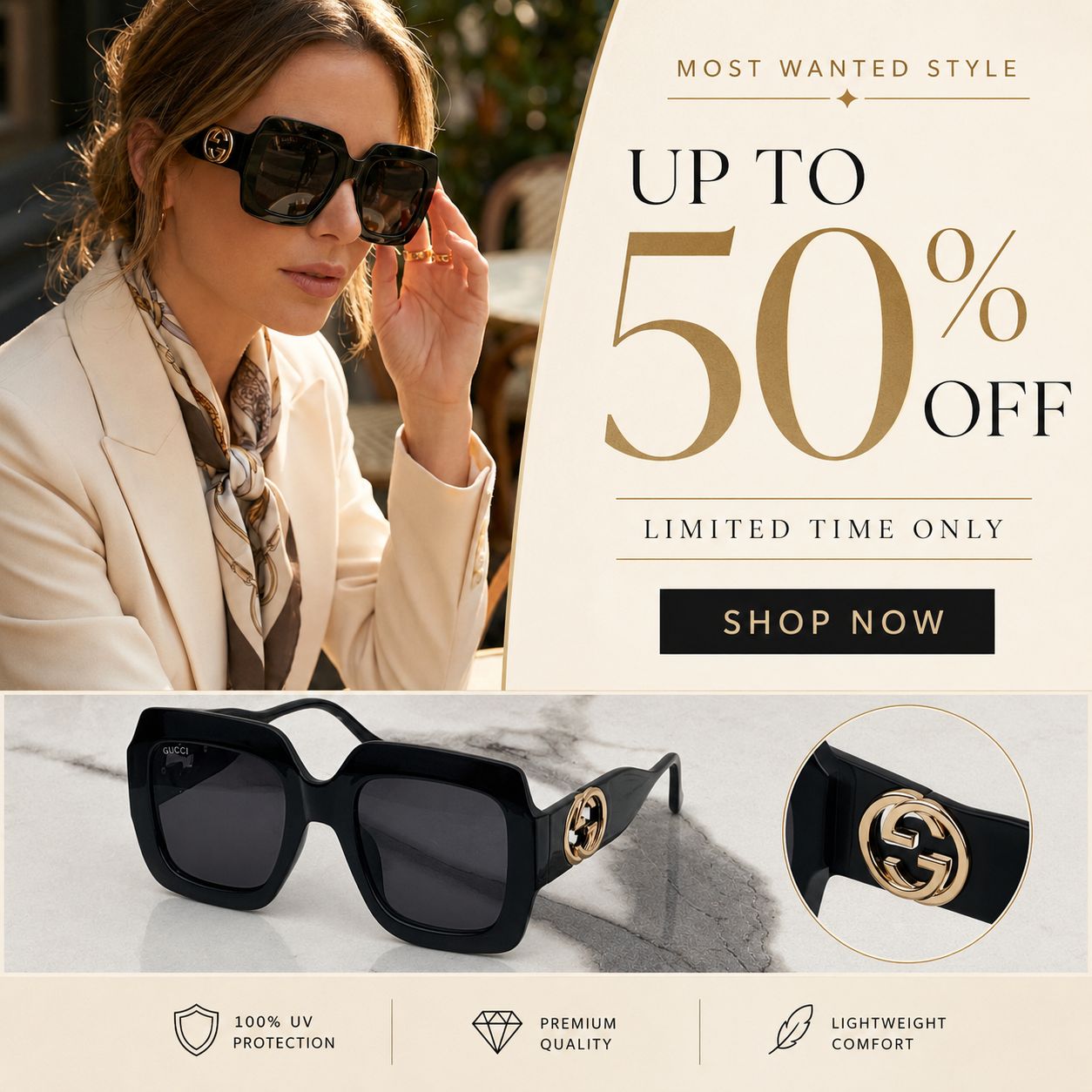 GG Square Sunglasses