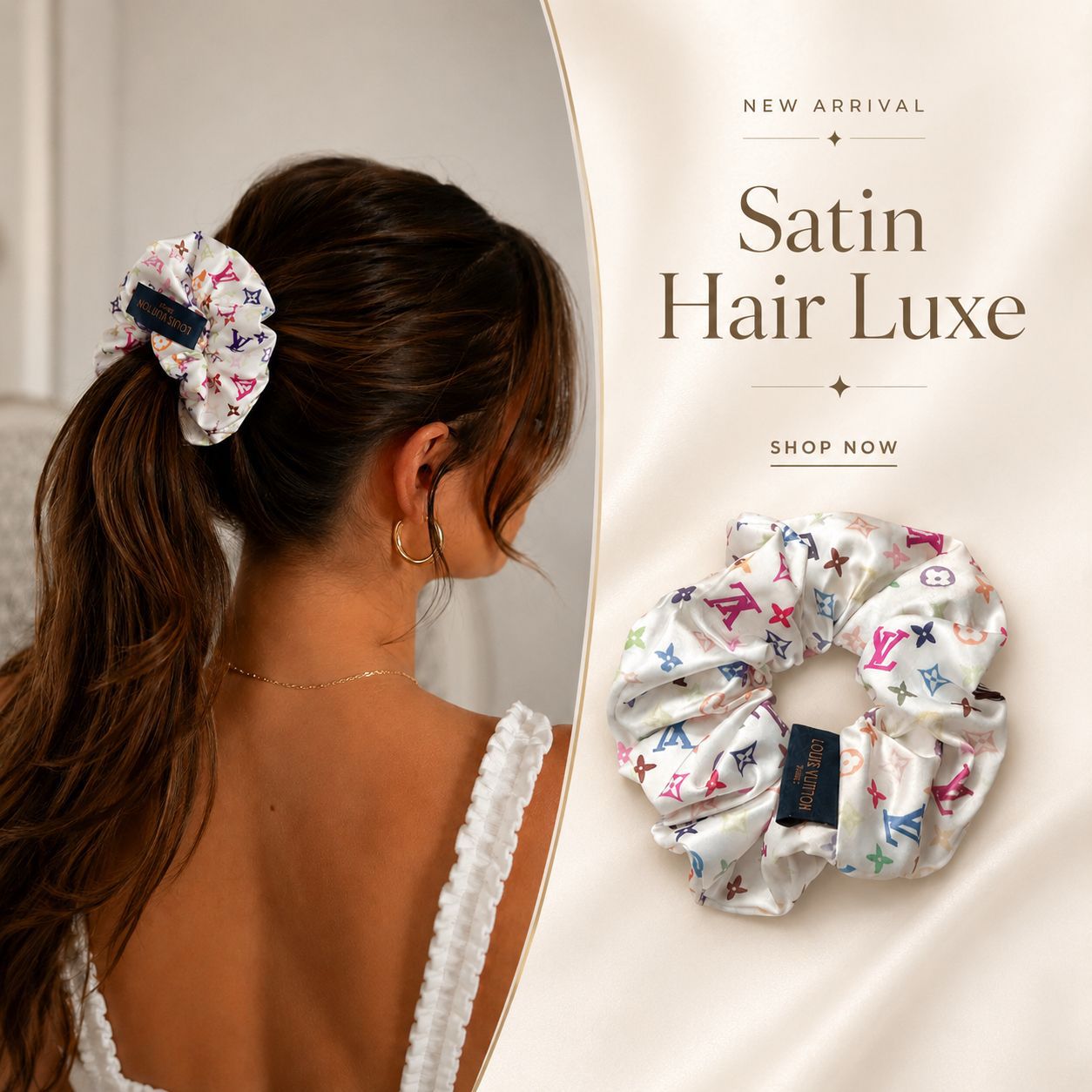 Luxury Pure Silk Hair Scrunchie