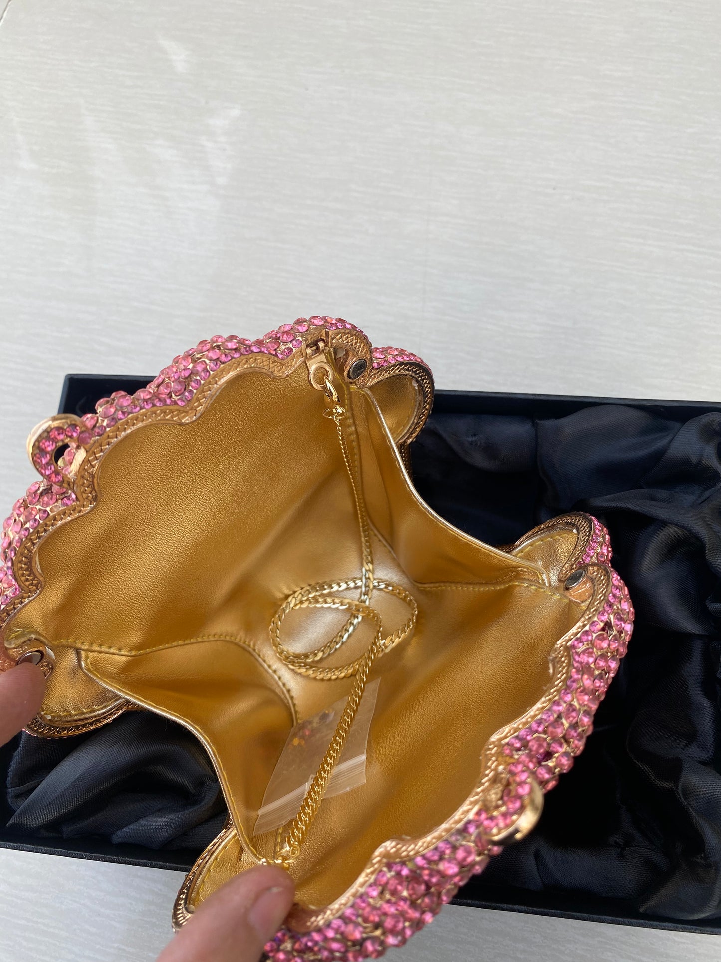 Yellow Glossy Box Clutch with Gold Chain – Trendy Evening & Party Purse for Women