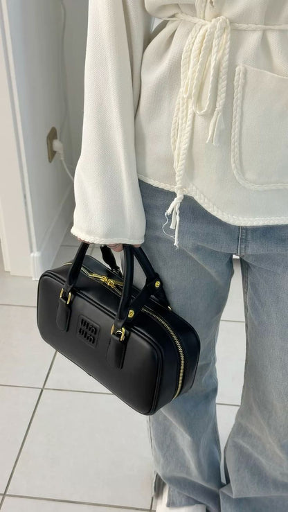 Premium Leather Rectangular Bauletto Bag