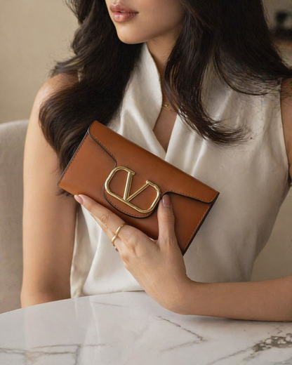 V-Logo Envelope Long Wallet Set
