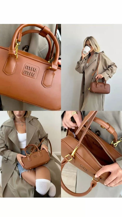 Premium Leather Rectangular Bauletto Bag