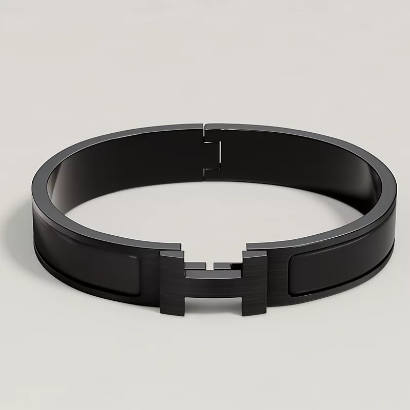 Black Geometric Bangle