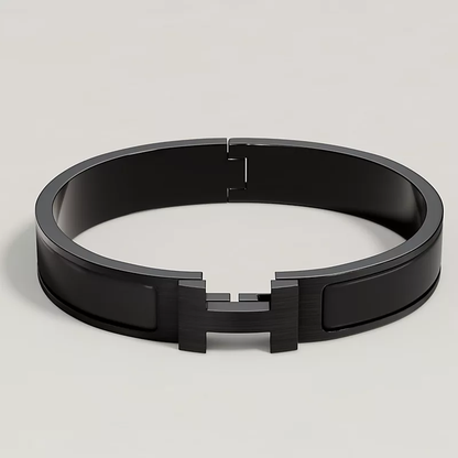 Black Geometric Bangle