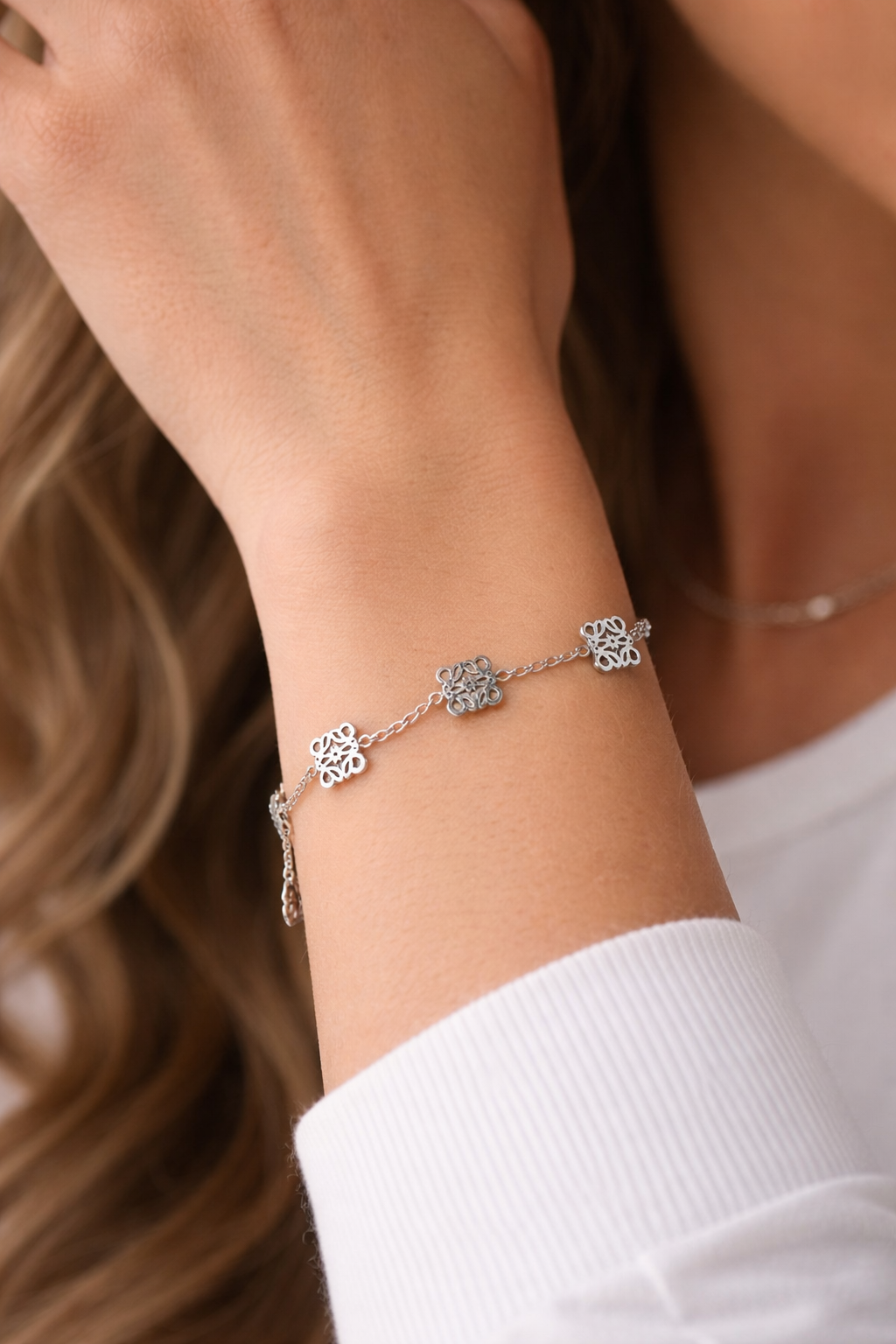 Filigree Charm Link Bracelet