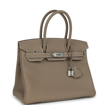Luxury Togo Leather Top-Handle Tote Bag – Palladium Hardware