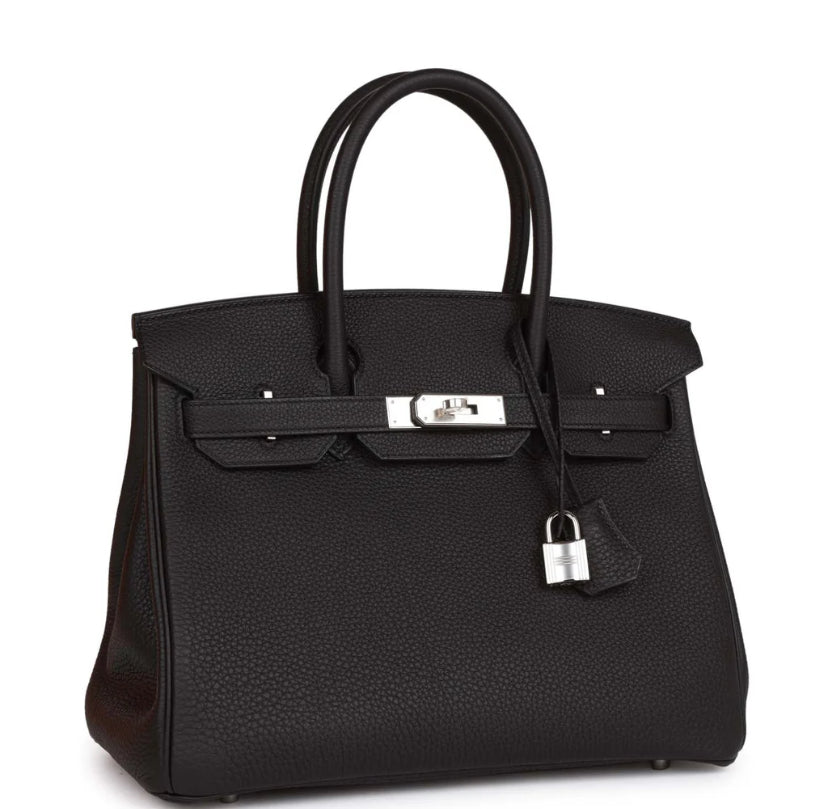 Luxury Togo Leather Top-Handle Tote Bag – Palladium Hardware