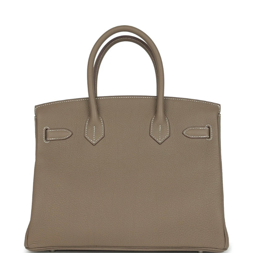 Luxury Togo Leather Top-Handle Tote Bag – Palladium Hardware