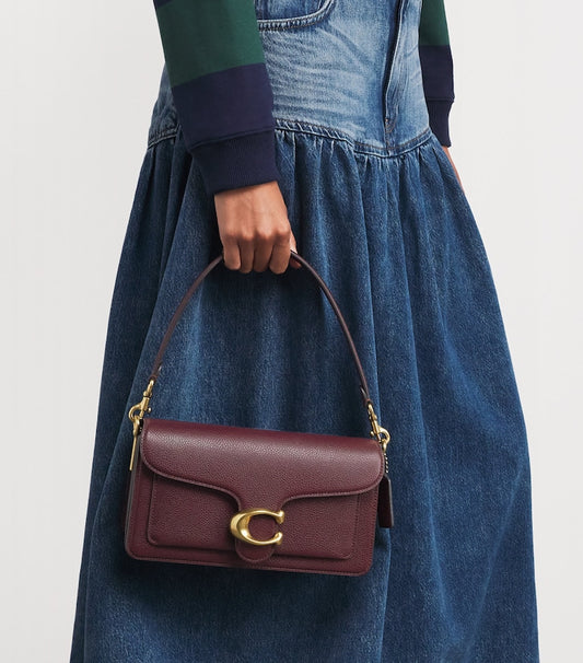 Premium Pebbled Leather Flap Crossbody Bag with Convertible Straps
