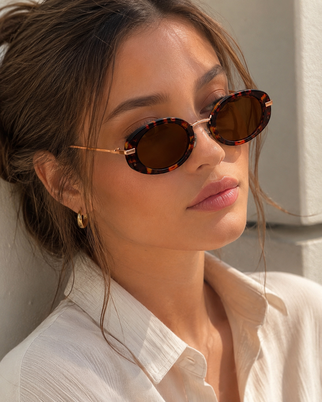 Tortoise Oval Sunglasses