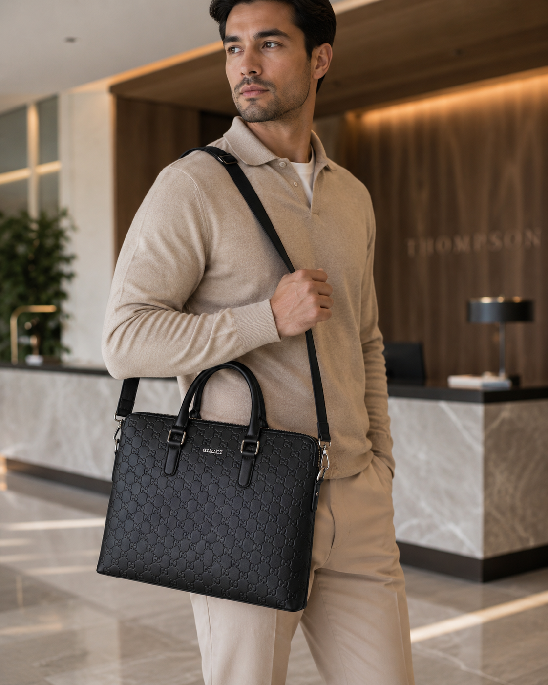 Slim 15" Dual-Compartment Laptop Briefcase