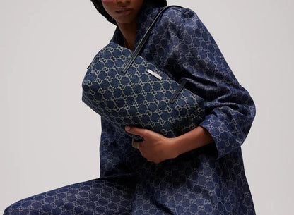 Monogram Denim Shoulder Bag