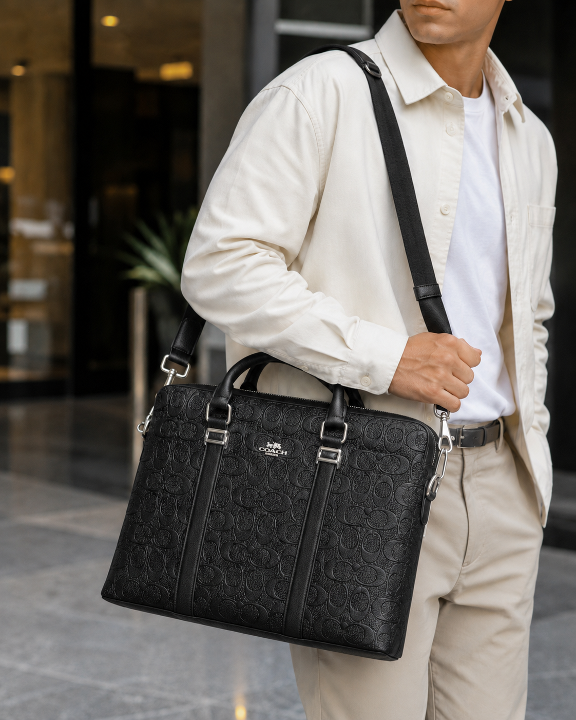 15-Inch Dual-Compartment Laptop Briefcase