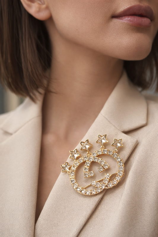 Crystal Star Celestial Brooch