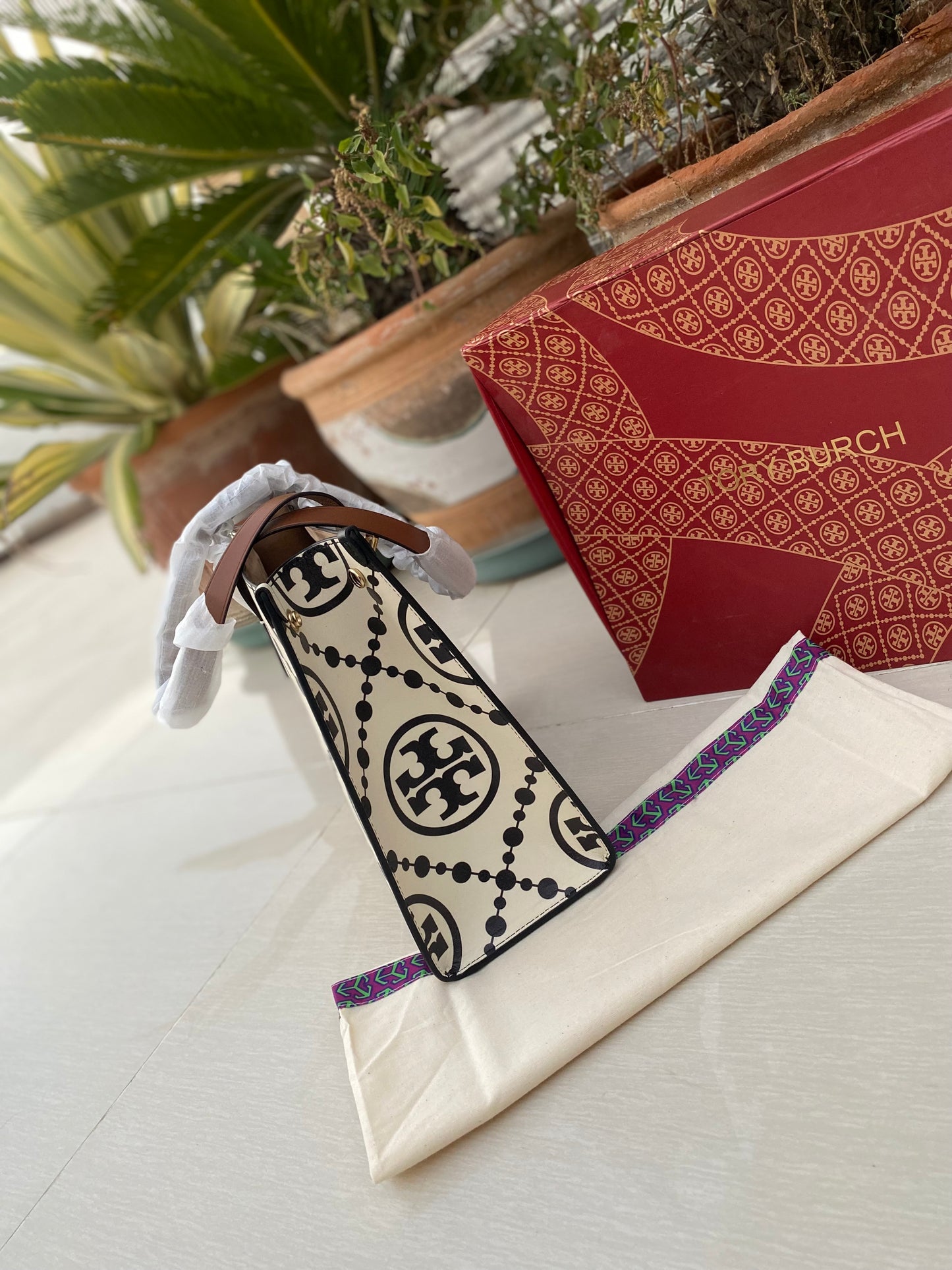 TO-RY BURCH Monogram Tote Bag