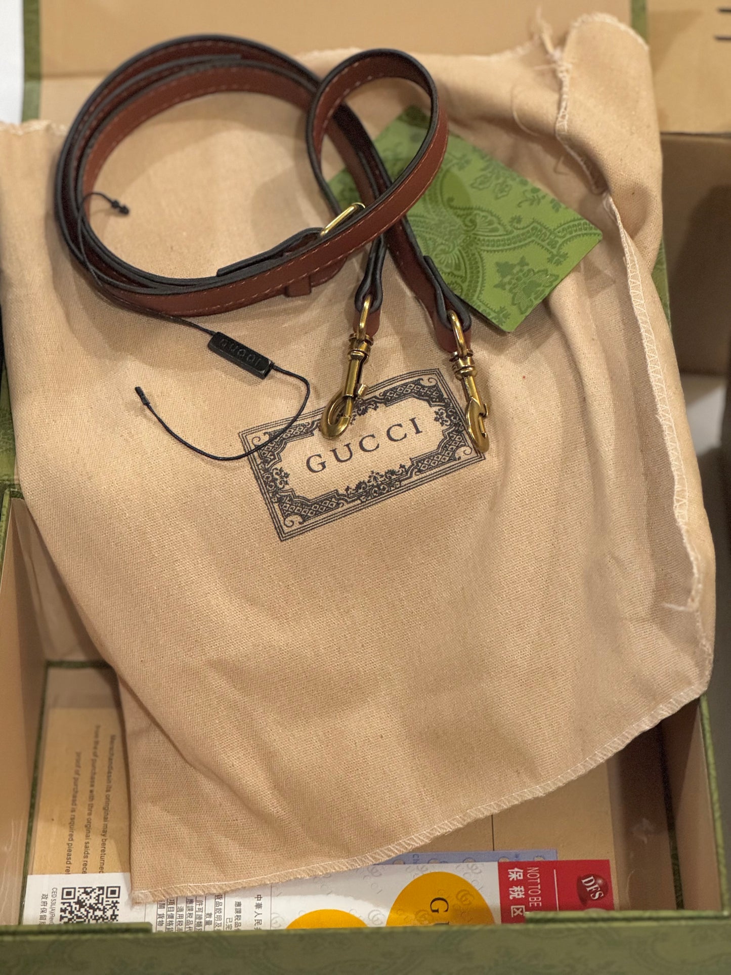 Vintage Mini Leather Tote with Natural Bamboo Top Handle