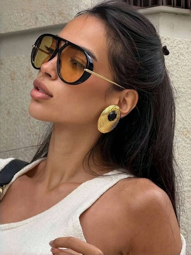 Retro Teardrop Aviator Sunglasses