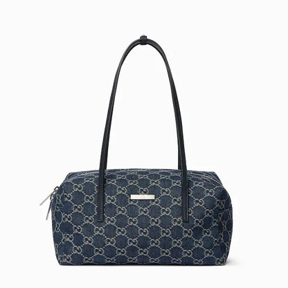 Monogram Denim Shoulder Bag