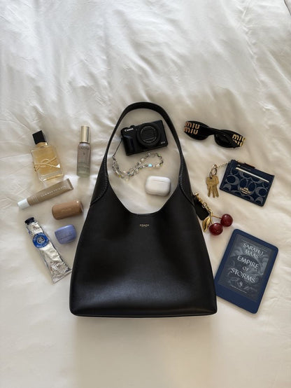 Minimalist Leather Hobo Bag