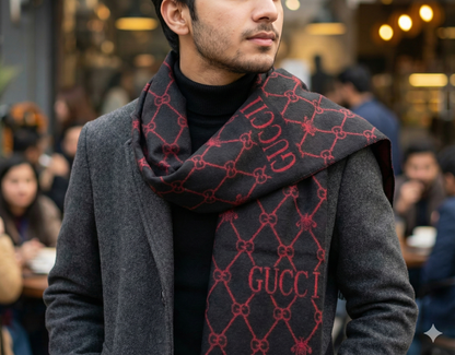 Men’s Winter Muffler – Soft Wool Blend Long Scarf for Men