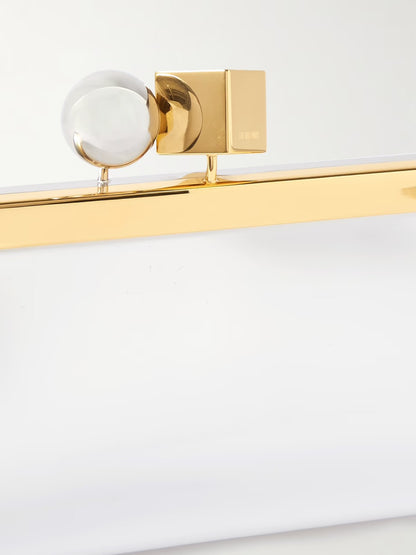 White Frame Shoulder Clutch – Kiss-Lock Evening/Bridal Bag with Top Handle