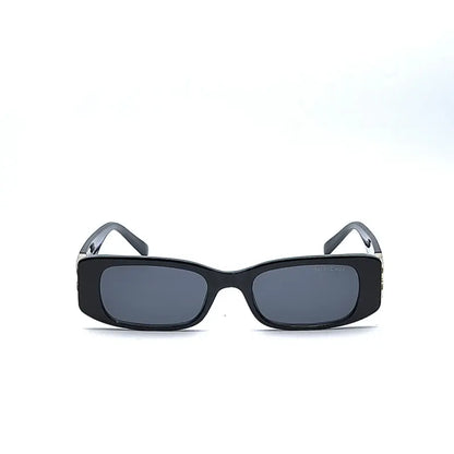 Rectangular Black Sunglasses – Luxury Gold Temple Statement Shades