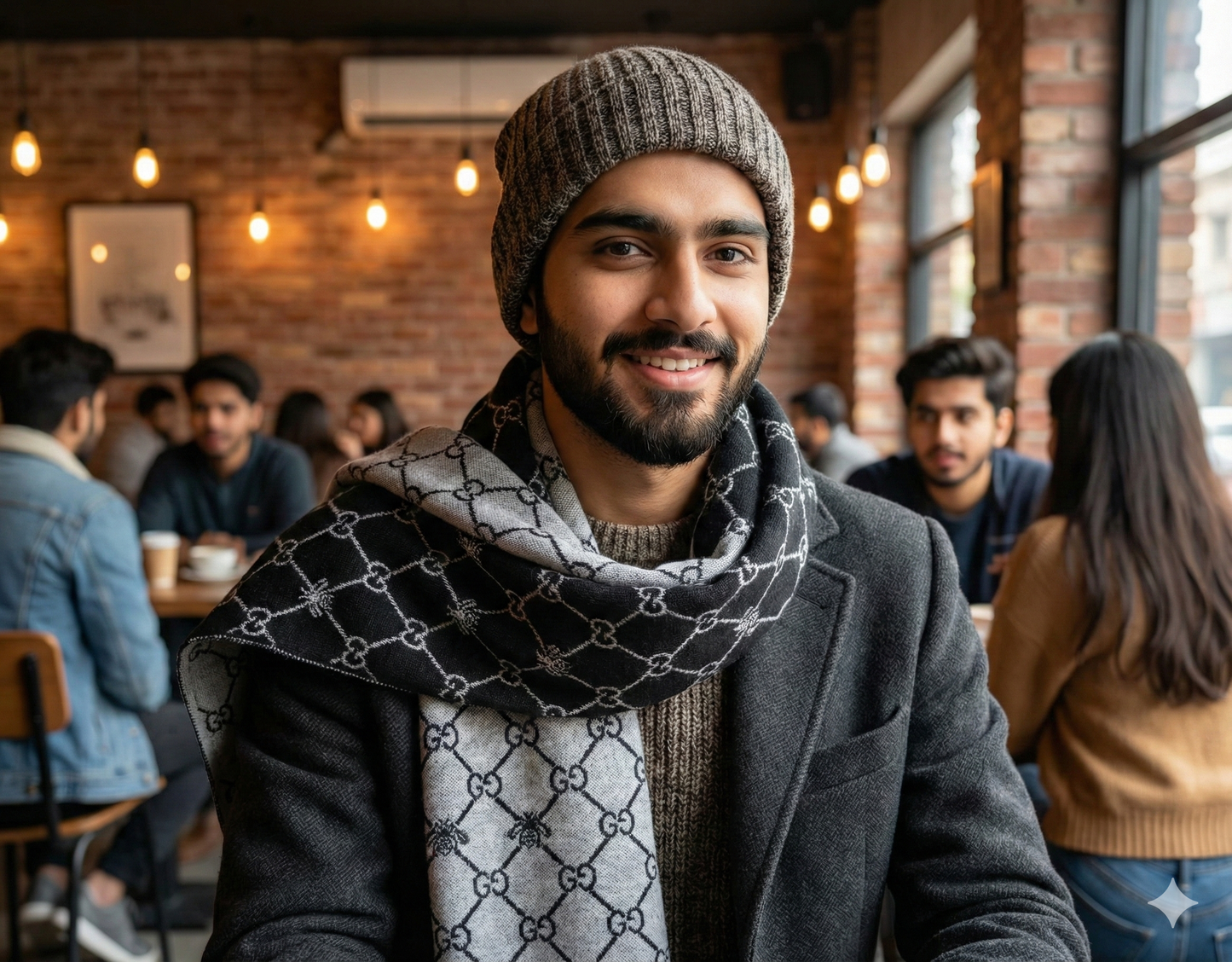 Men’s Winter Muffler – Soft Wool Blend Long Scarf for Men